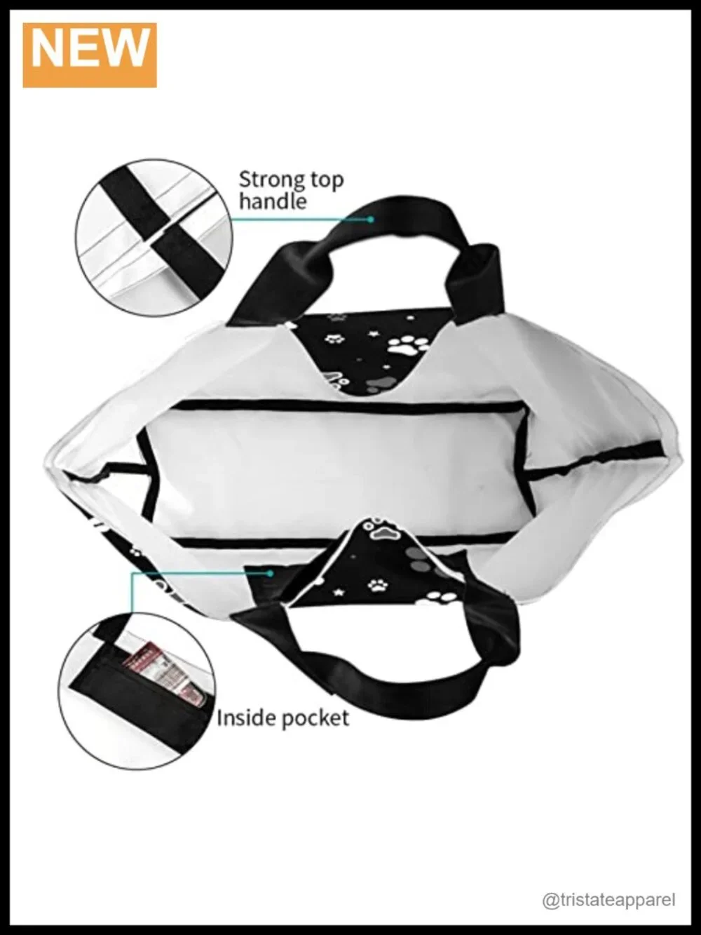Large Capacity Polyester Tote Bag Reusable Grocery Shopping Beach Travel